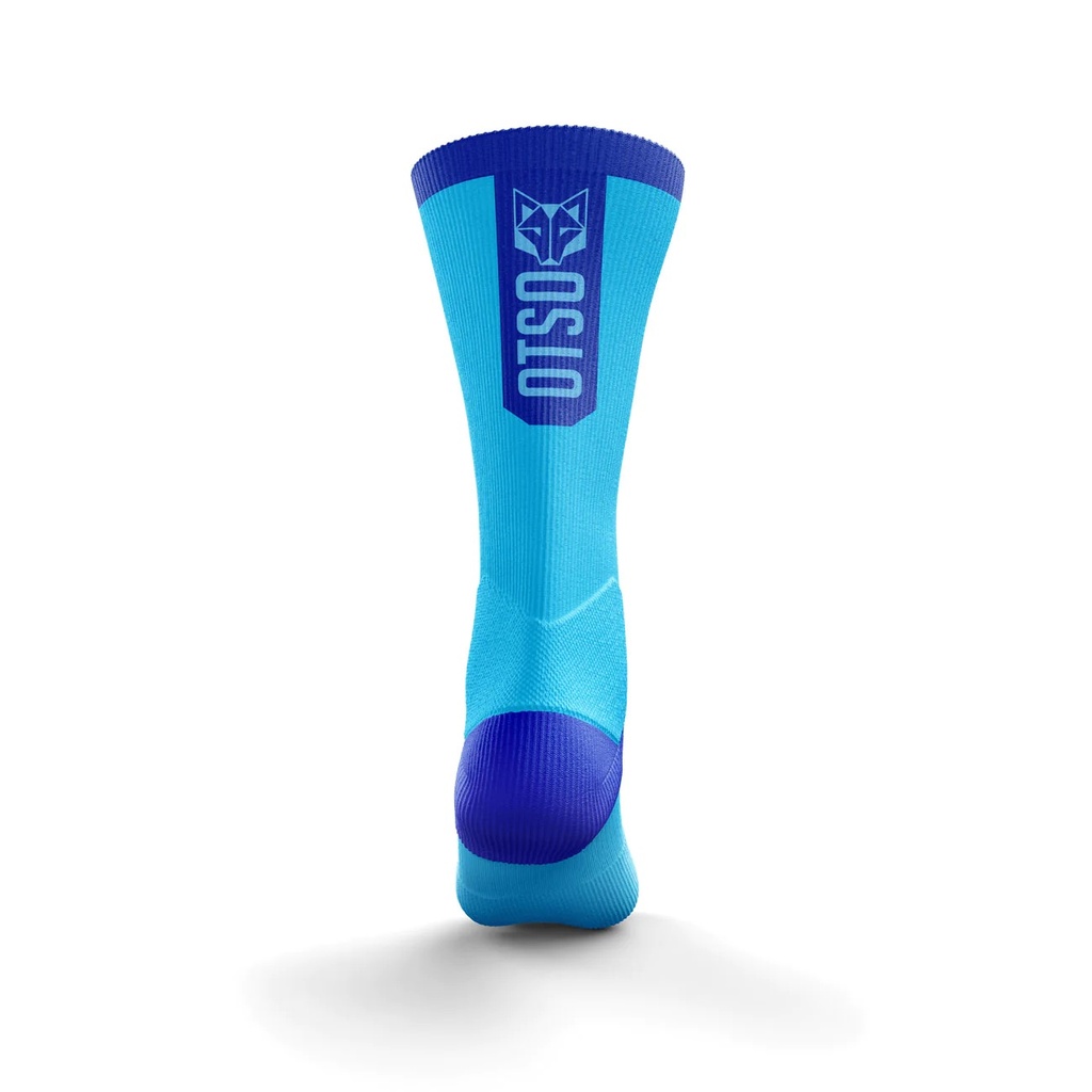 Cycling Socks High Cut Fluo Blue