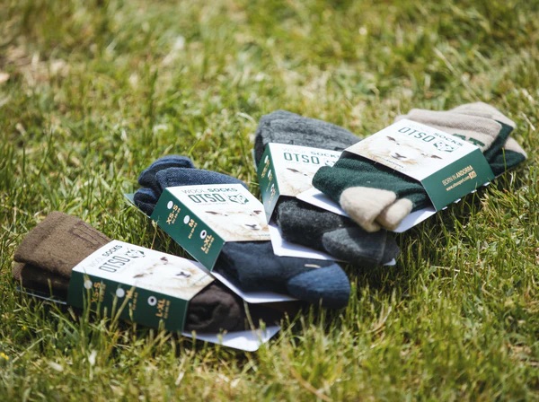 Wool Socks High Cut  Green Leaf