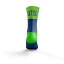 Multisport Socks Medium Cut Electric Blue & Fluo Green