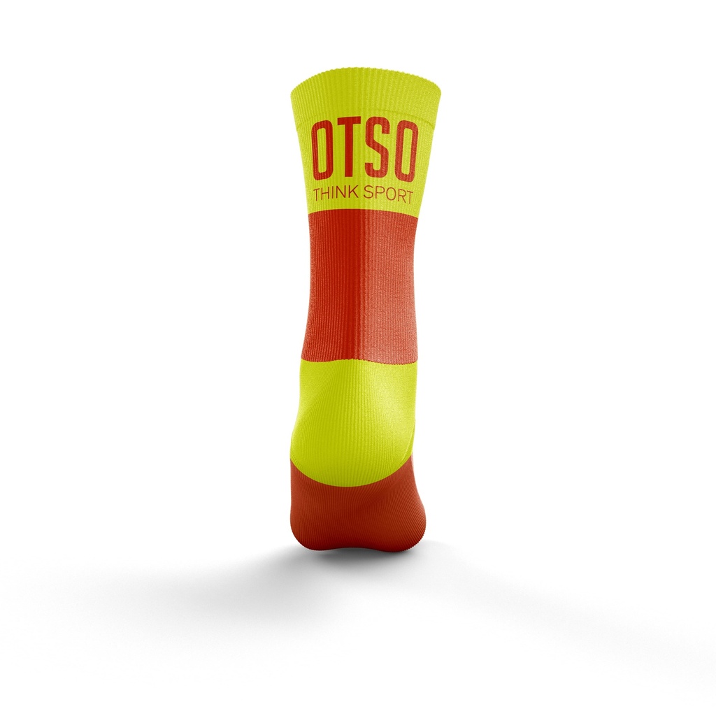 Multisport Socks Medium Cut Fluo Orange & Fluo Yellow
