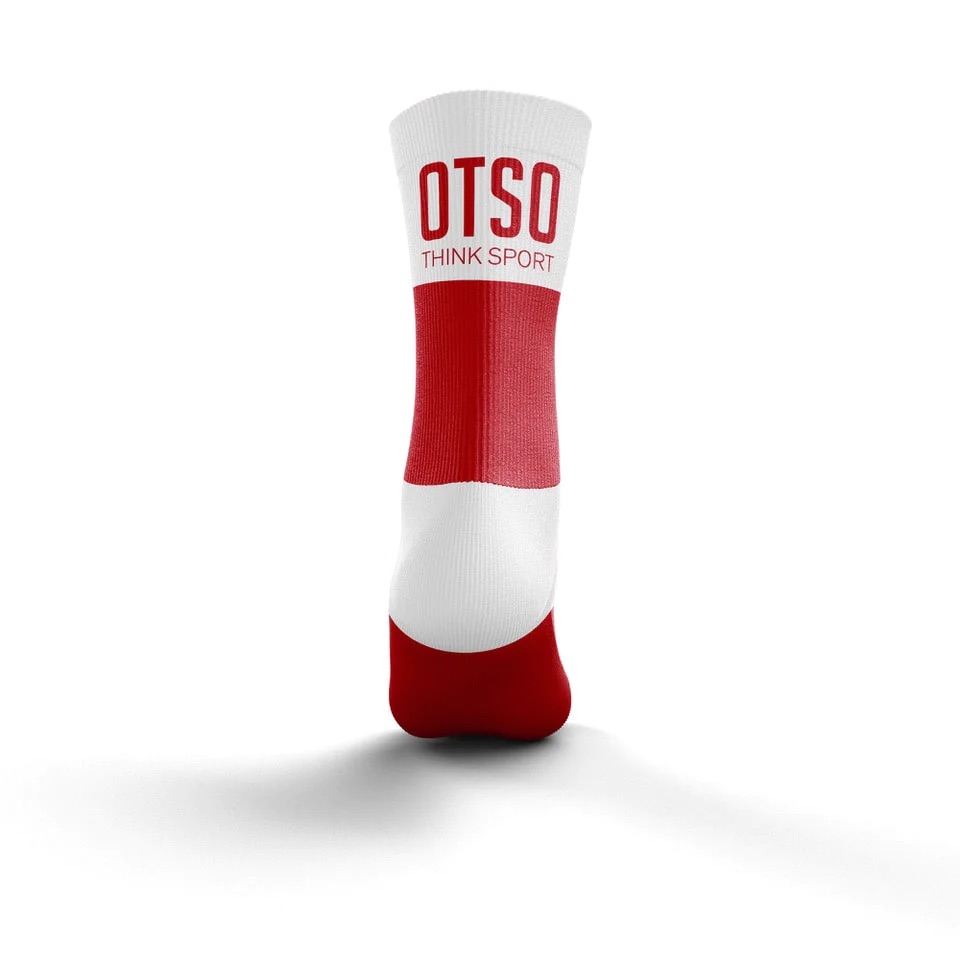 Multisport Socks Medium Cut Red & White