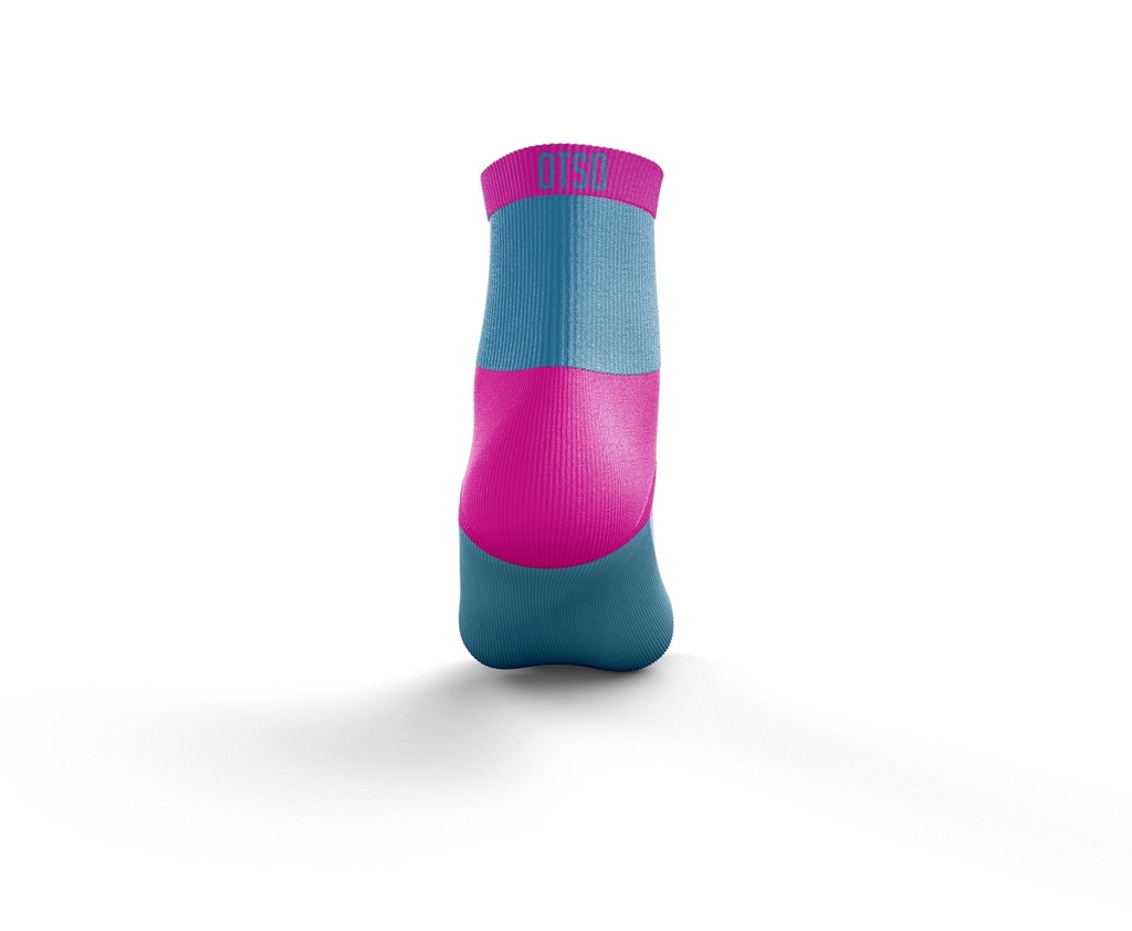 Multisport Socks Low Cut Light Blue & Fluo Pink