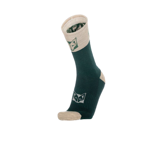 Wool Socks High Cut  Green Leaf