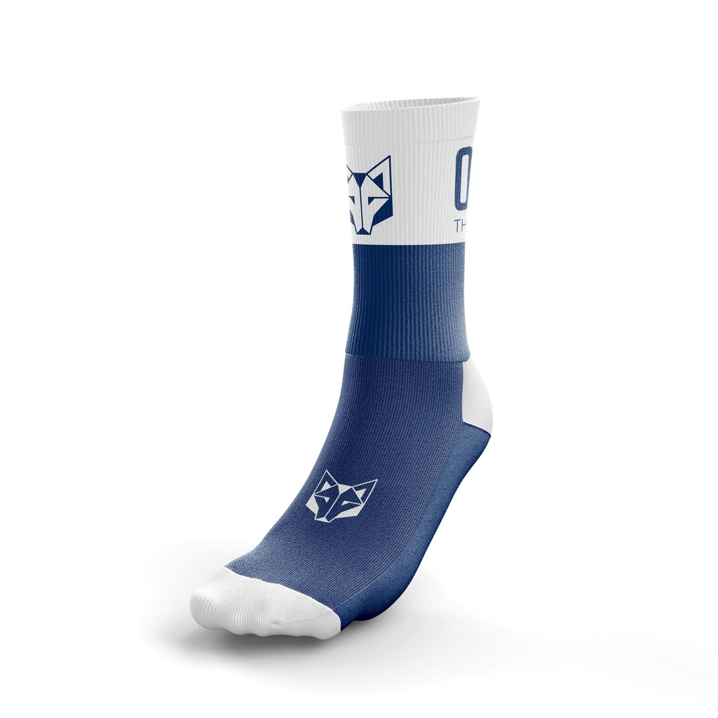 Multisport Socks Medium Cut Electric Blue & White