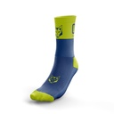 Multisport Socks Medium Cut Electric Blue & Fluo Yellow