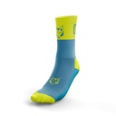 Multisport Socks Medium Cut Light Blue & Fluo Yellow