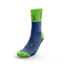 Multisport Socks Medium Cut Electric Blue & Fluo Green