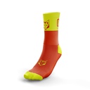 Multisport Socks Medium Cut Fluo Orange & Fluo Yellow